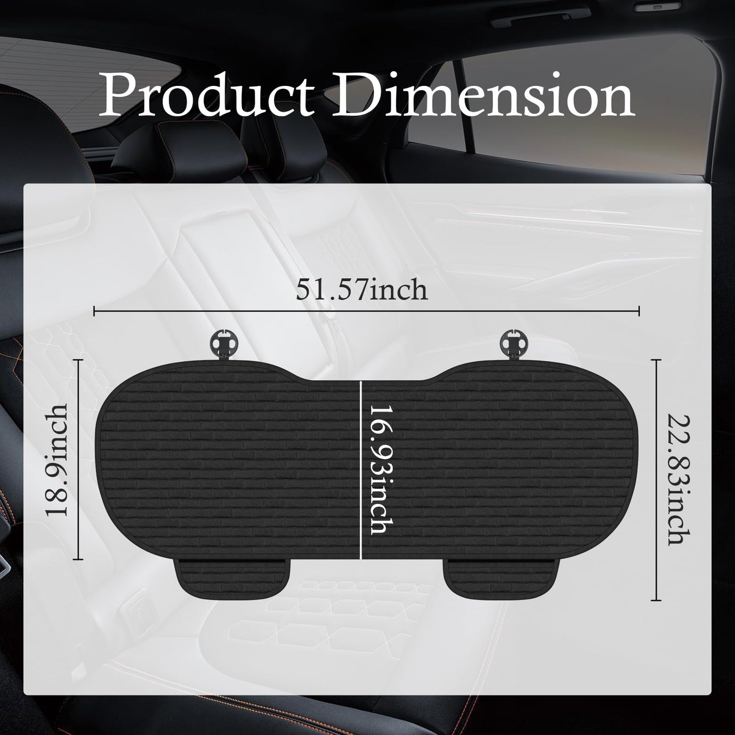 Car Back Seat Cover Non-Slip Breathable Rear Protector