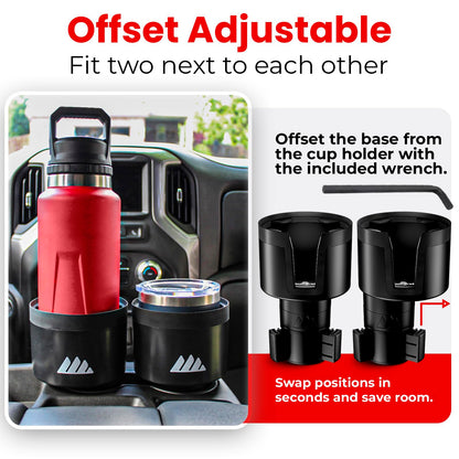 Integral Adjustable Car Cup Holder Expander