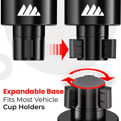 Integral Adjustable Car Cup Holder Expander