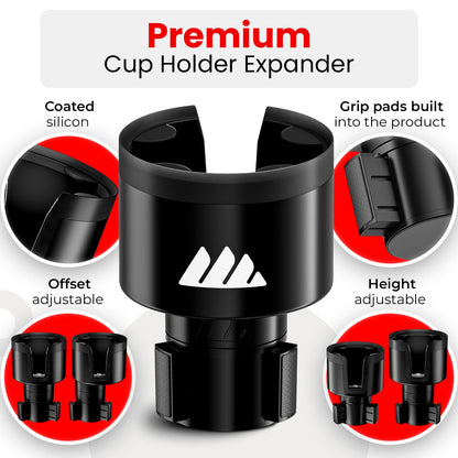 Integral Adjustable Car Cup Holder Expander